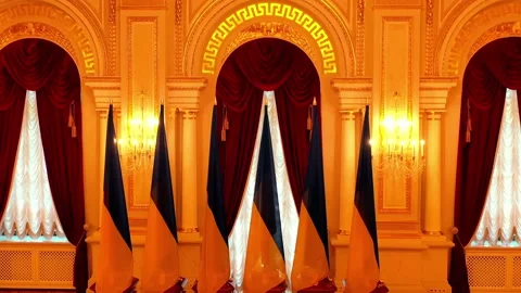 Inside the Mariinsky Palace in Kiev Stock Footage 223881031