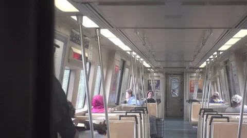 Inside Marta Train, Atlanta Stock Footage 114935429
