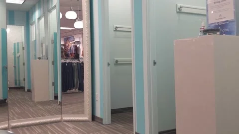 Inside Maurice's Fitting Rooms Stock Footage 140882625