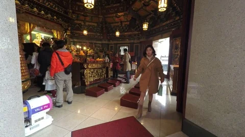Inside the Mazu Miao Temple Stock Footage 80408212