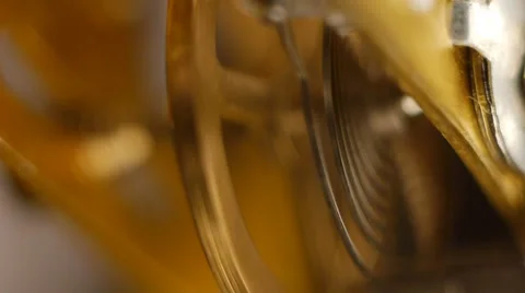 In the inside of the mechanical clock 1 Stock Footage 1182894