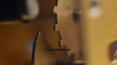 In the inside of the mechanical clock 2 Stock Footage 1182895