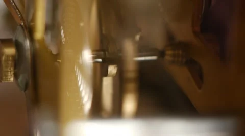 In the inside of the mechanical clock 3 Stock Footage 1182933