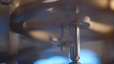 In the inside of the mechanical clock 4 Stock Footage 1182939