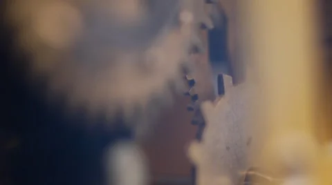 In the inside of the mechanical clock 5 Stock Footage 1182971