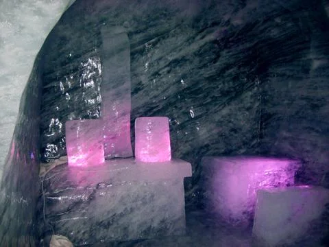 Inside the Mer de Glace glacier. Chamonix. France. Alps. Foto stock