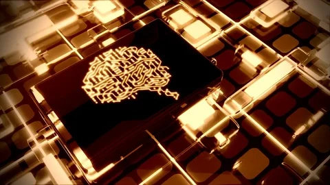 Inside the mind and processing unit of an advanced A.I  / Quantum computer. Stock Footage 81226418