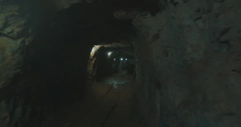 Inside a Mine Stock Footage 164490333