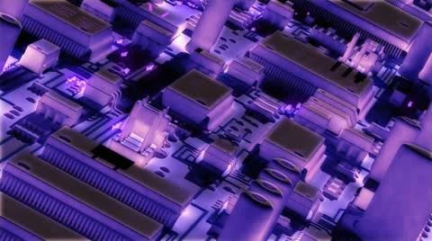 Inside mining Cryptocurrency in a computers Stock Footage 11357498