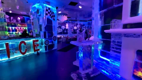 Inside the Minus5  ice bar at the Linq Promenade in Las Vegas 動画素材 247216630