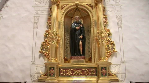 Inside Mission Basilica  Stock Footage 540668