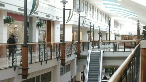 Inside a modern mall Video stock 743847