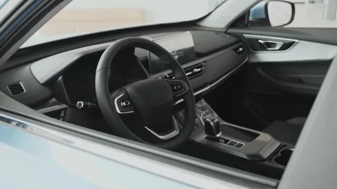 Inside the Modern Sedan, Elegance Meets Advanced Technology Stock Footage 257766232