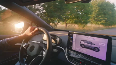 Inside modern vehicle Stock Footage 213521294