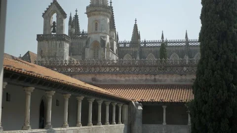 Inside The Monastery of Batalha Stock Footage 163381202