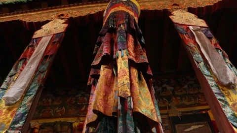 Inside the monastery of ladakh 스톡 동영상 121964141