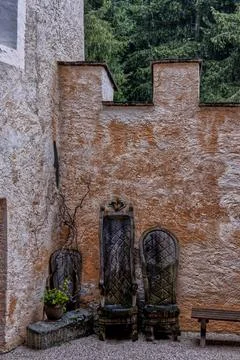 Inside the Monguelfo castle. Stock Photos