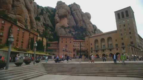 Inside Montserrat monastery Video stock 32182514