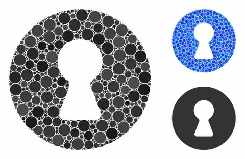 Inside Mosaic Icon of Round Dots Illustrazione stock