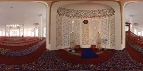 Inside a mosque Stock Footage 105255371