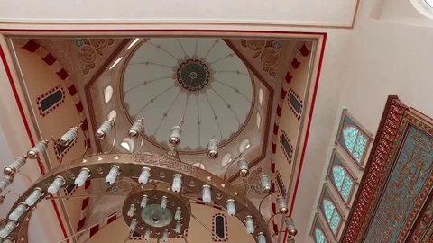 Inside the mosque. Muslim architecture. Stock Footage 77414854