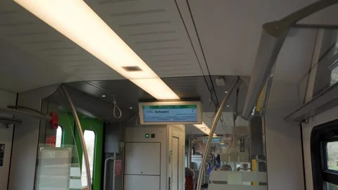 Inside a Moving High-Speed ICE Train in Germany – Passenger View Stock-Footage 270357276