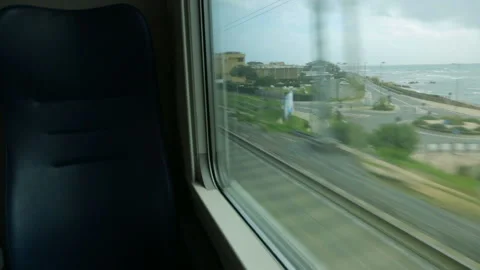 Inside of moving train Video stock 107564958