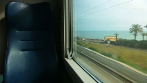 Inside of moving train | Stock Video | Pond5