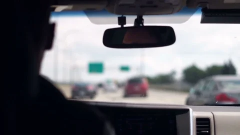 Inside A Moving Vehicle in Highway 40 East Stock Footage 79889704