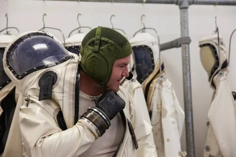 Inside the Multi-Operations Support Building near the Multi-Payload Proces... Fotos de archivo