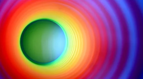 Inside of multicolor spring tunnel moving side to side slowly within frame Stock Footage 68408698