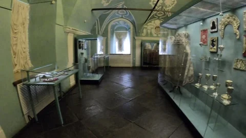 Inside of an museum in Rostov, Russia Stock Footage 250318976