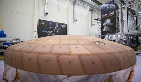Inside the Neil Armstrong Operations and Checkout Building high bay at NAS... Stock Photos