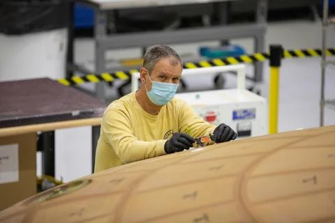 Inside the Neil Armstrong Operations and Checkout Building high Stock Photos