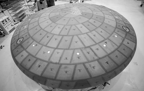 Inside the Neil Armstrong Operations and Checkout Building high bay at NASA.. Stock Photos