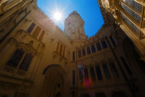 Inside of neo-gothic castle Foto stock
