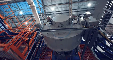 Inside a new modern plant, in a production workshop with technological lines Stock Footage 161982121