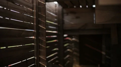 Inside a new wooden shed Stock Footage 59369525