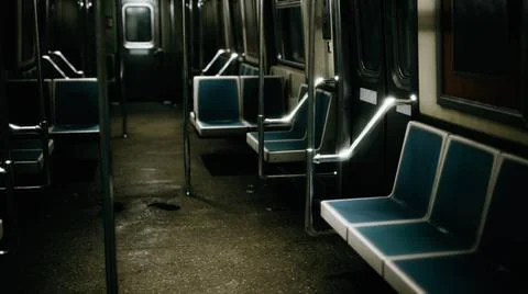 Inside of New York Subway empty car Inside of New York Subway empty car Co... Stock Photos
