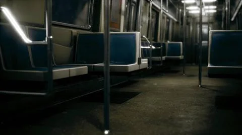 Inside of New York Subway empty car Inside of New York Subway empty car Co... Stock Photos