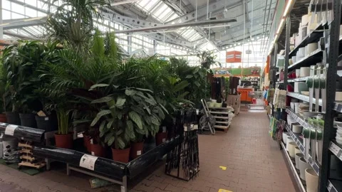 Inside OBI Store in Jabłonna, Poland: Product Shelves and Store Layout Stock Footage 277509853