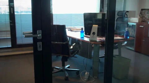 Inside Office Building Managers Office, Still Shot Stock-Footage 38000283