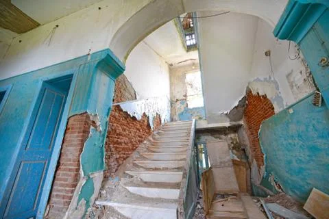 Inside old abandoned house Stock-Fotos