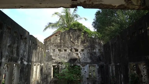 Inside an Old Building Stock Footage 74359111