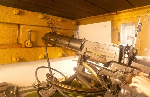 Inside of an old bunker from WW2 Stock Photos