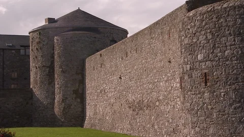 Inside an old castle Stock Footage 87732320