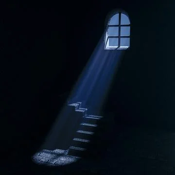 Inside the old castle Stock Illustration