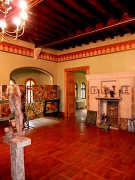 INside of old castle Stock Photos