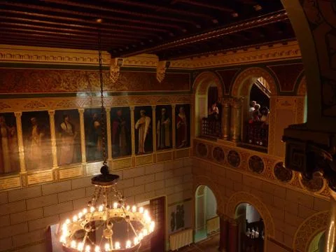 INside of old castle Foto stock