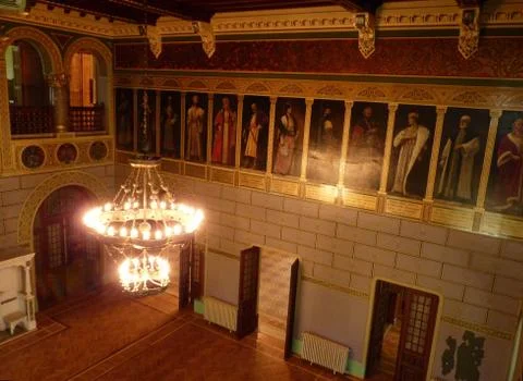 INside of old castle Stock Photos